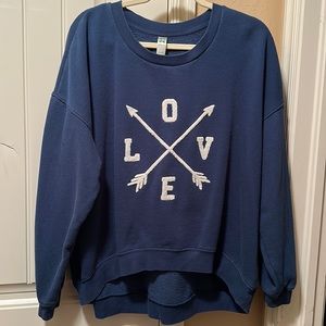 Navy blue Love sweatshirt
